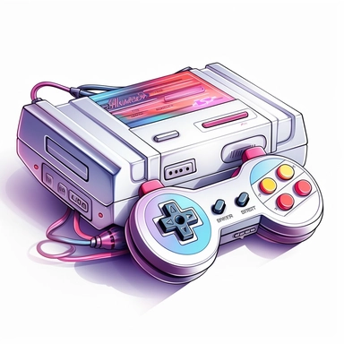 Beautiful Retro 80s pastel Color game console sublimation clipart, hyper realistic, intricate detail, illustration style,high solution, on the white background