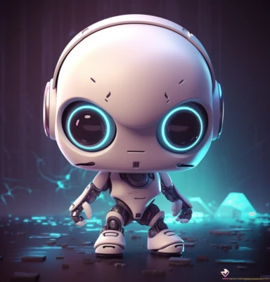 computer animators and 3d modelers from designbytes digital art, clipart, and vectors, the global leader in digital, in the style of jeremiah ketner, futuristic robots, dark white and light silver, cute cartoonish designs, prateep kochabua, realistic lighting, rtx