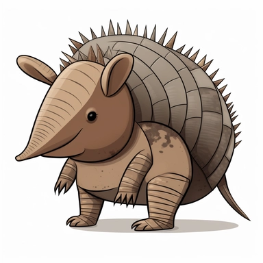 armadillo, cute, simple, animated, clipart, full body, hd, ultra high quality