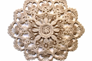 doily , highly detailed, isolated on white, clipart,