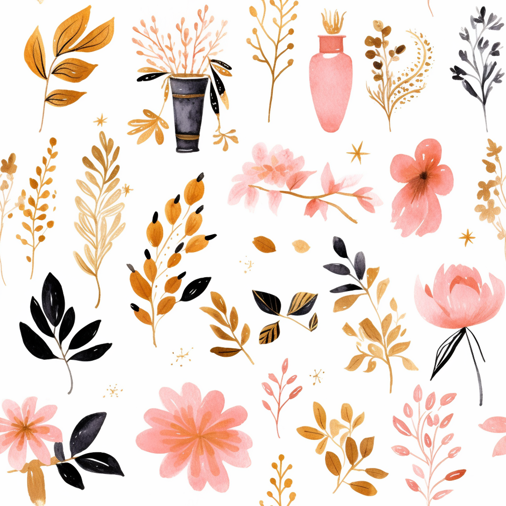 floral swirl cliparts