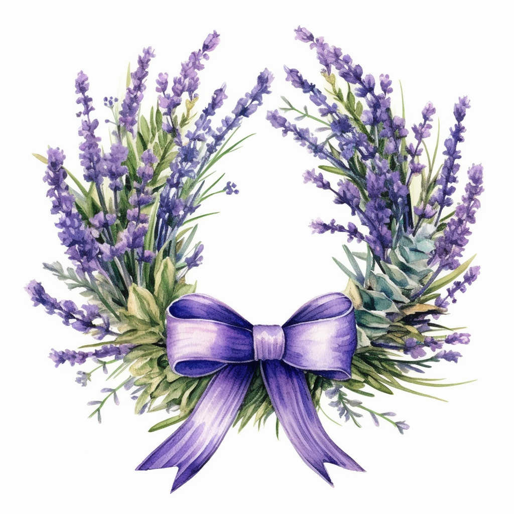 lavender wreath cliparts