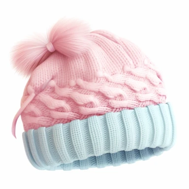 clipart, cute, vintage, newborn knitting cap, pastel color