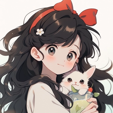 1970s anime style, old era retro style, a close-up shot of a girl, 15 years old, long black hair, 37 points bangs, bow hair clip, gray green V-neck print short sleeve, a cute white cat on the shoulder, holding a cup of lemonade, sweet, light, sky background
