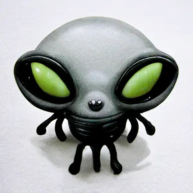 cute alien toys, rubber, plastic, entire body on a white background 2d, clipart