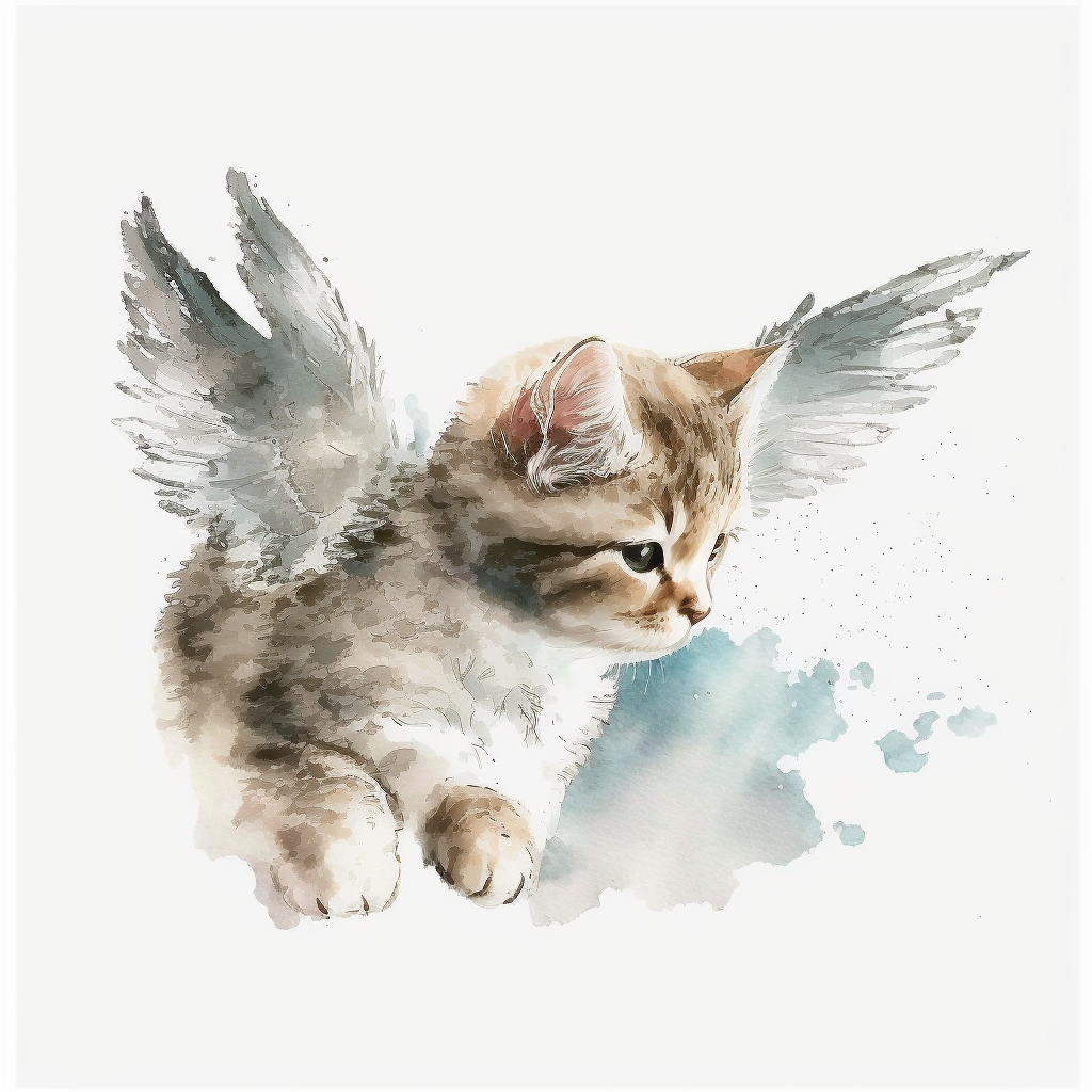 flying kitten cliparts