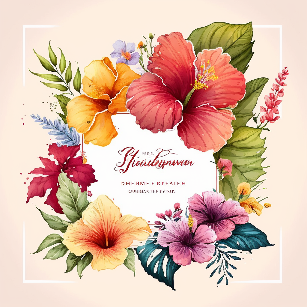 hibiscus frame cliparts