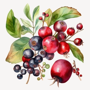 cranberries clipart watercolor jucy
