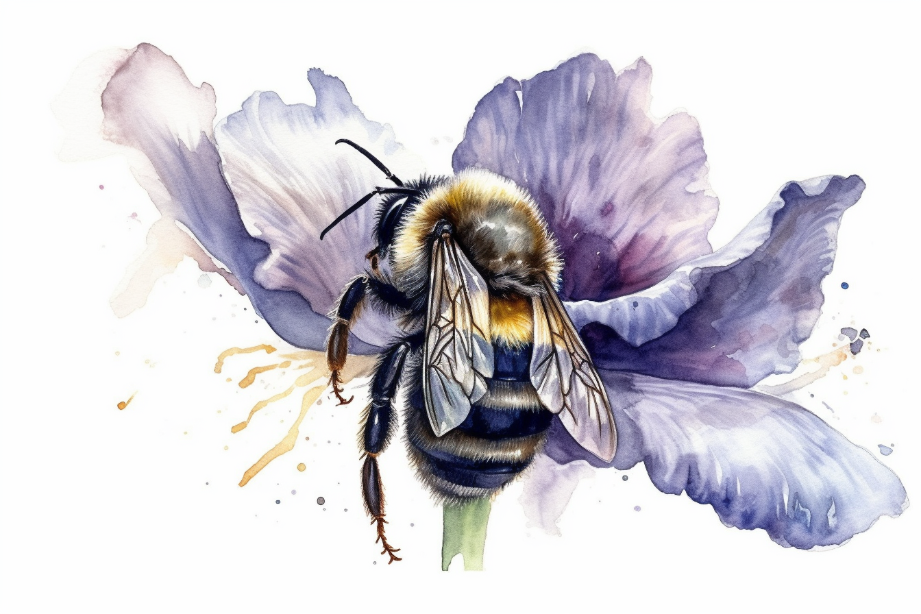 flower bee cliparts