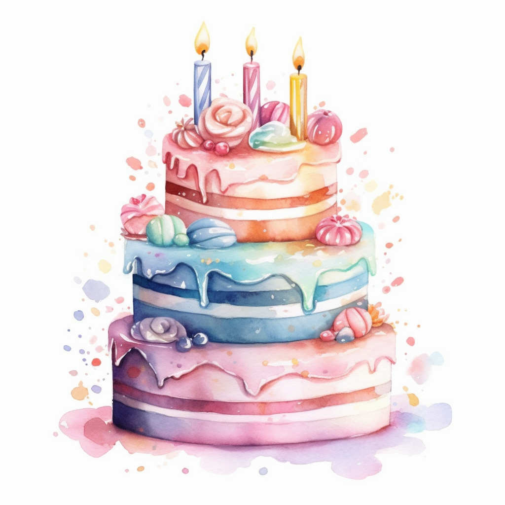 happy birthday cake clipart