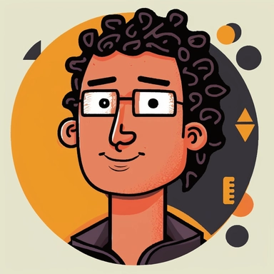 software ML engineer, geek, smart, clipart