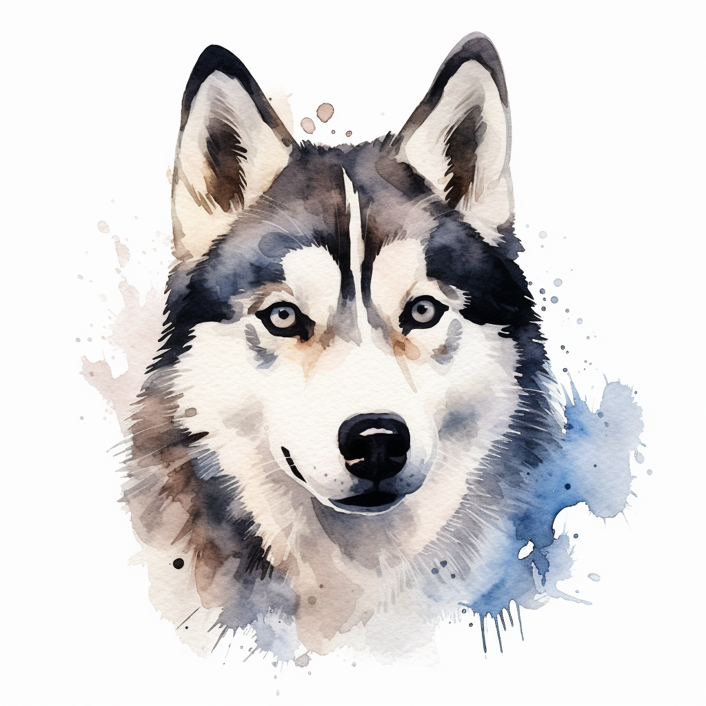 husky dog cliparts
