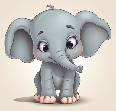cute cartoon elephant free vector clipart by freeclipart, in the style of patricia piccinini, depictions of animals, lisa parker, animated expressions, plush doll art, david nordahl, eye-catching