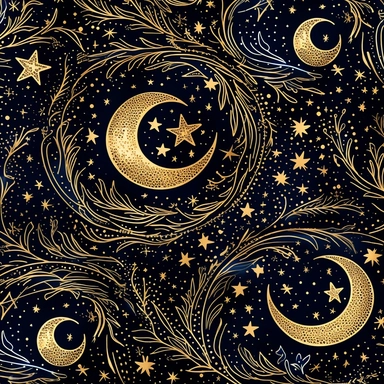 A celestial-themed clipart design, featuring a celestial pattern that embodies ethereal beauty and celestial mystique. The clipart showcases intricate constellations of stars, interwoven with delicate celestial elements such as crescent moons and shooting stars. The celestial motifs are elegantly arranged on the fabric, creating a mesmerizing pattern that evokes a sense of wonder and enchantment. The color palette of the clipart design is a combination of deep indigos, mystical purples, and shim