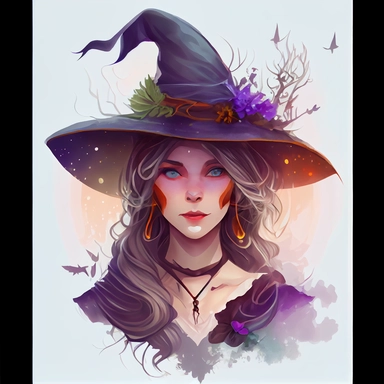 Witch with beautiful eyes, Female Wizard Fantasy, Witch Clipart, Fantasy Clipart, Watercolor Clipart, Wizard Clipart, extremely detailed, illustration clipart, white background,