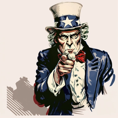 generate clipart of uncle sam pointing his finger