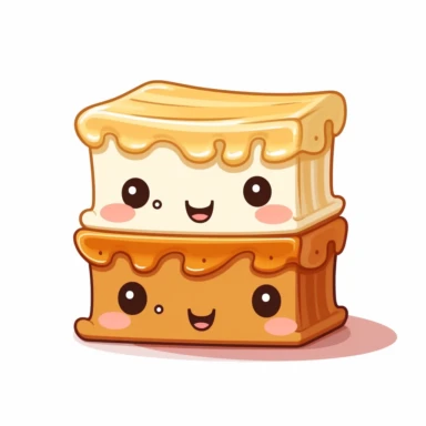 two cute kawaii lasagnas, clipart, white background, couple