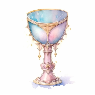 detailed pastel watercolor chalice clipart
