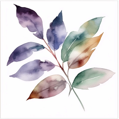 watercolor, a piece of botanical item clipart, faded barely visible color