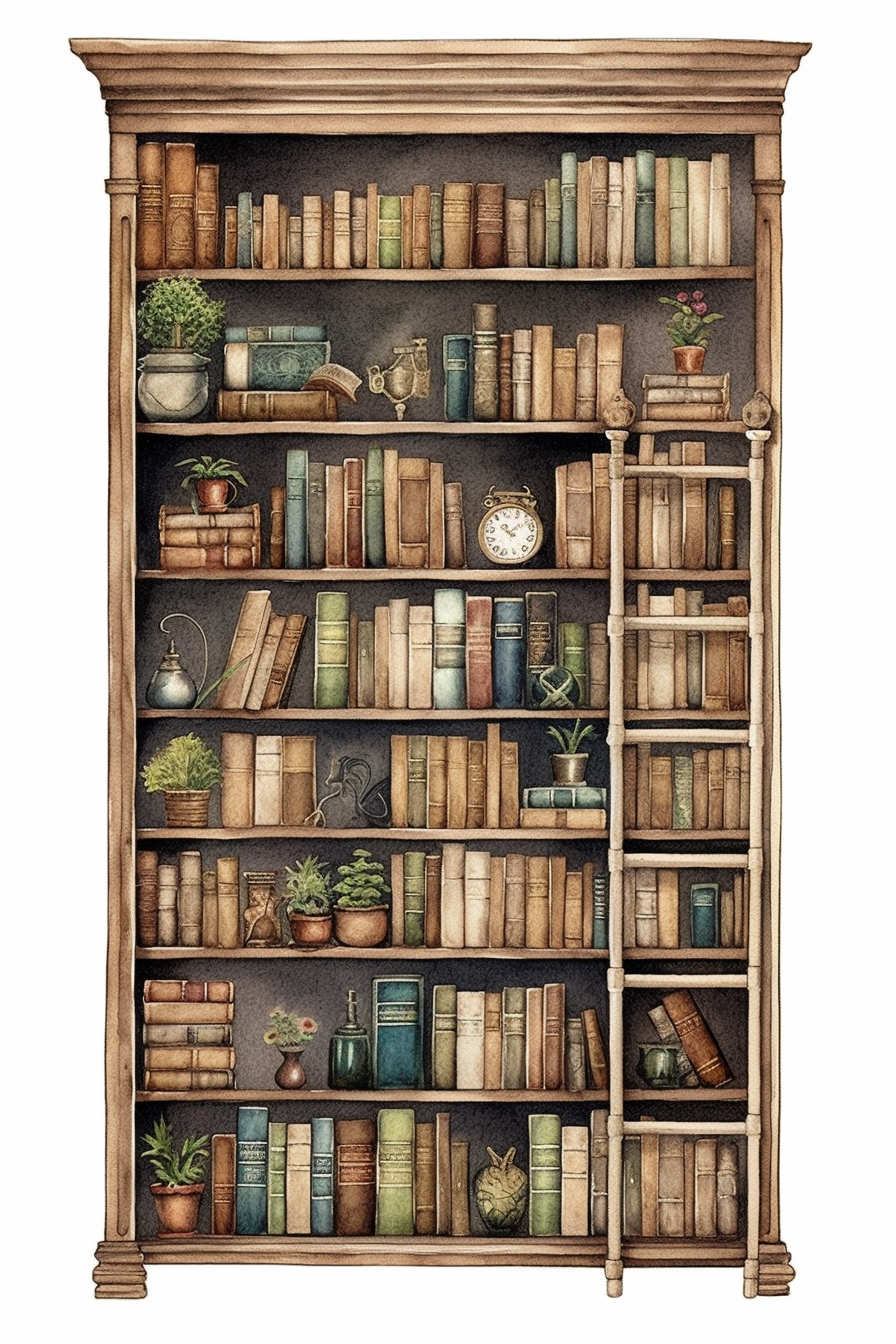 bookshelf cliparts