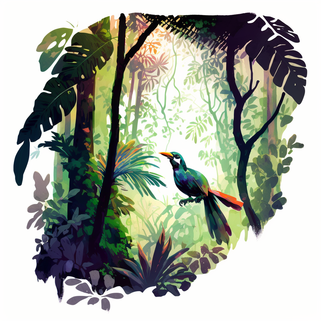 jungle scene cliparts