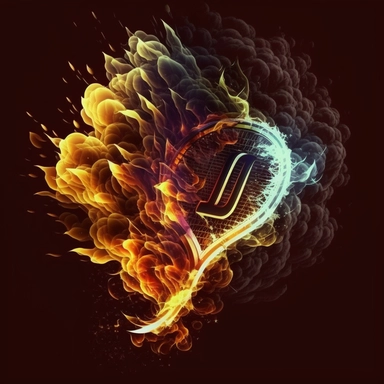 business logo, flaming tennis racket clipart hitting tennis ball, business, professional, modern