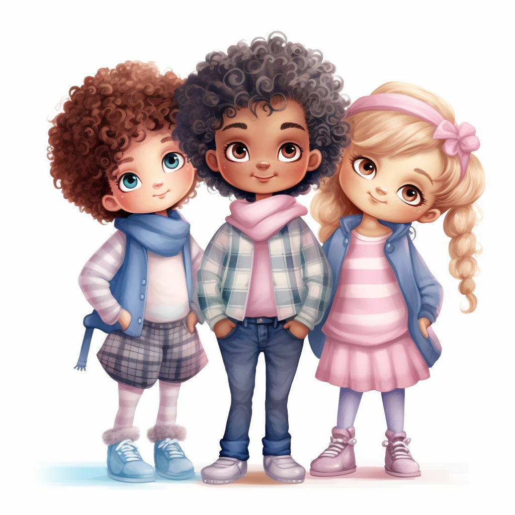 curly hair cliparts