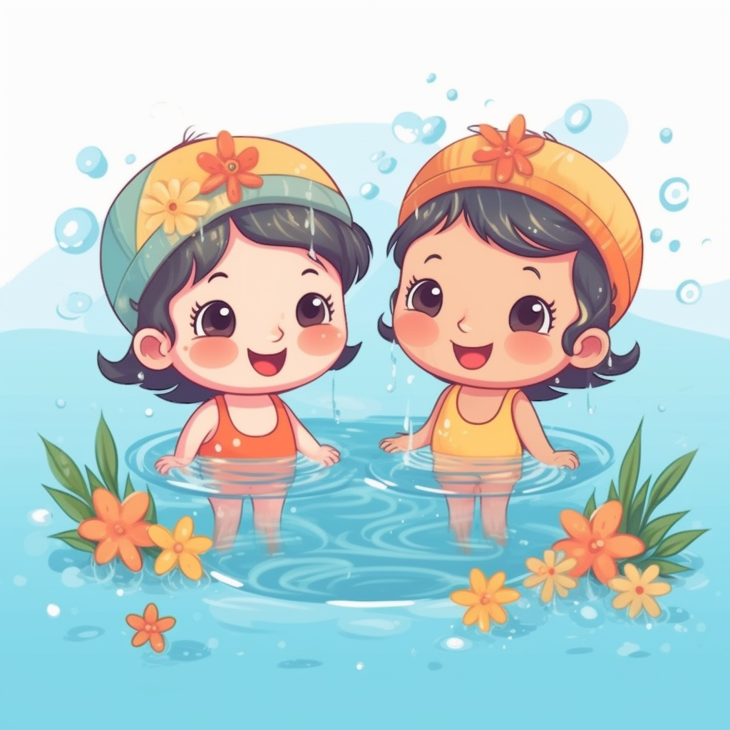 girl swimming cliparts