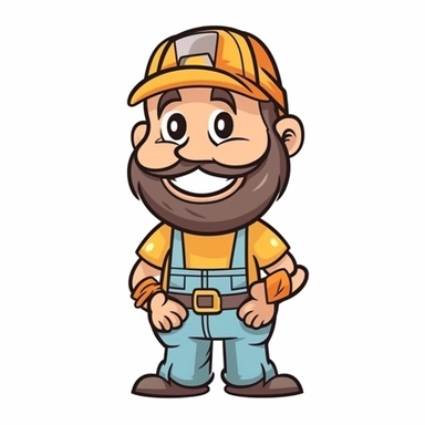 happy cute Garage Foreman face, cartoon, clipart, mascot, isolated on white background