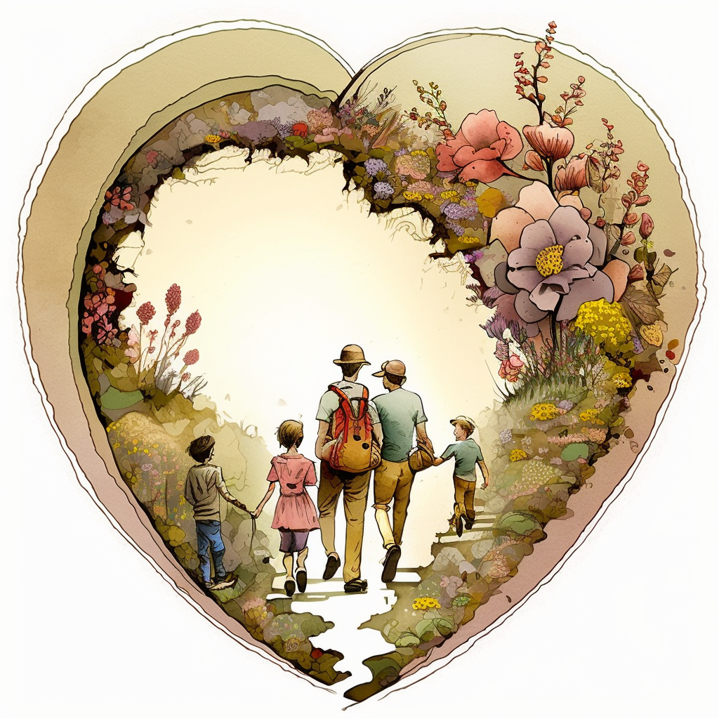 family cliparts heart