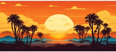 sunsets vector png clipart sunday beach sky sunset vector png art vector sunrise desert trees set with a sunset vector png, in the style of 3840x2160, naive style, contemporary color fields, poster