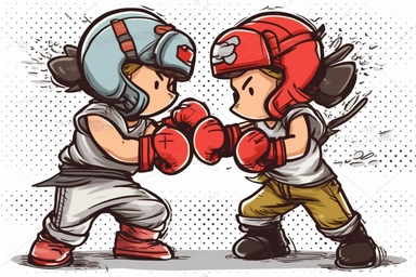 Together We Fight, clipart, white background, cartoon ,