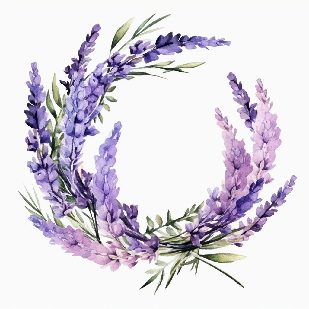 lavender wreath cliparts