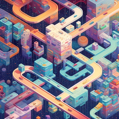 <https://s.mj.run/c0Th5ogQnnM> a close up of a infinite loop highway on a white background, james gilleard and james jean, escher, trending on artisation, connectedness, scutoid, mit technology review, by Sam Spratt, dan mcpharlin : : ornate, wormholes, tetris, monolithic, stylized stl, clipart icon, simple 4 colors from gray to metalic blue, vector-based, sharp border, plane color and very define