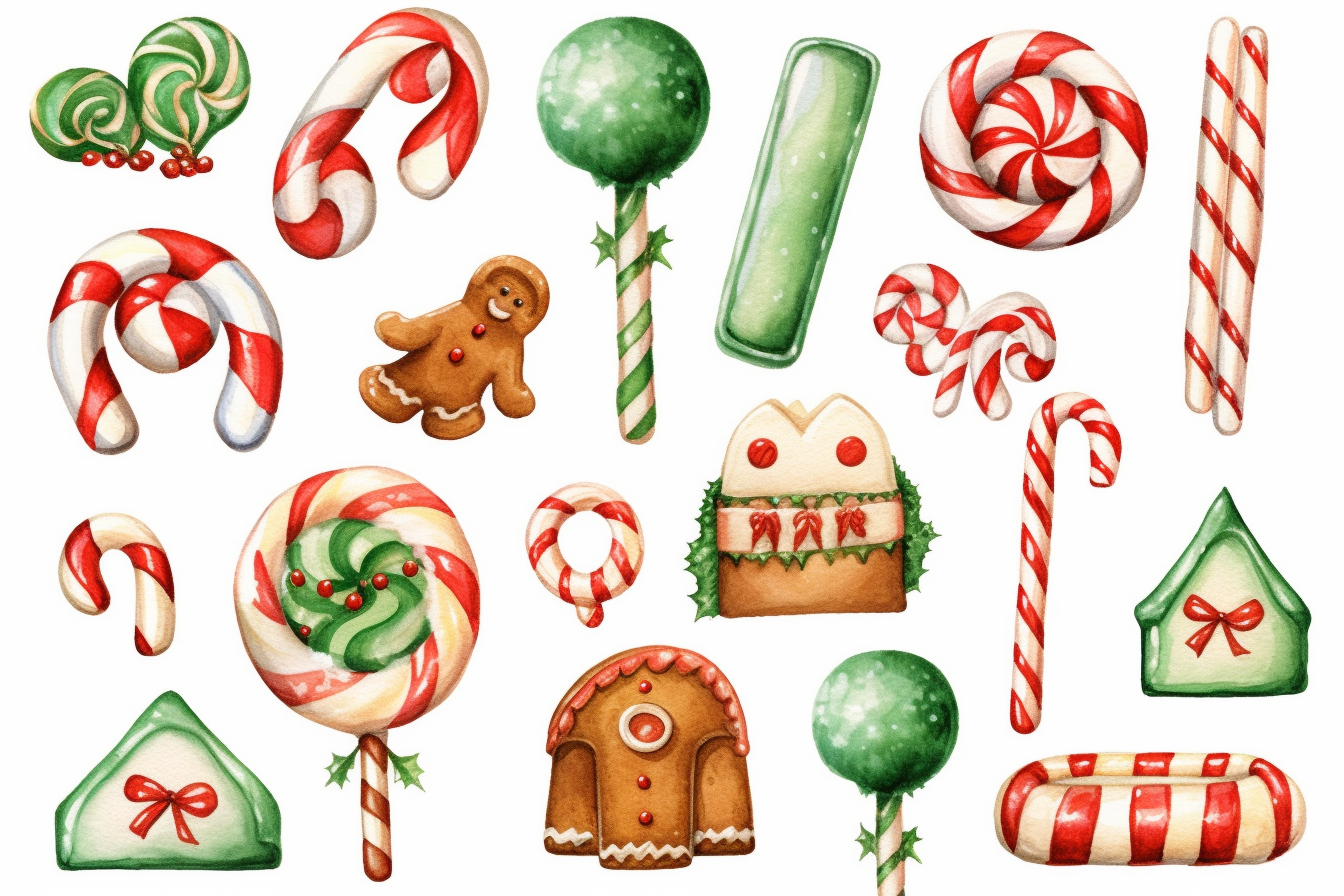 candy canes clipart