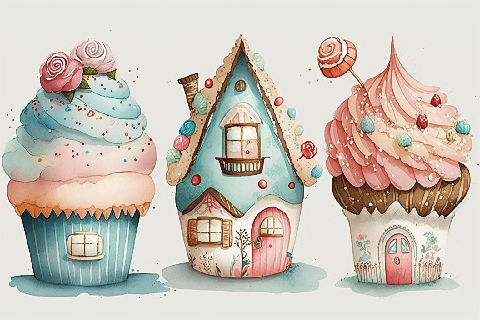 color cupcake cliparts