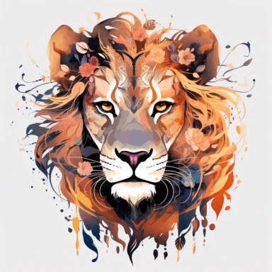 vector art, logo design, female lion drawing, female lion clipart, transparent background, 4k quality, flawless drawing jaguar, Alebrije, abstract, Illustrators, by Sabbas Apterus , no writing
