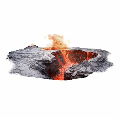 clipart Hawaii Volcanoes National Park, Hawaii, America , interior design , photo realistic, white background