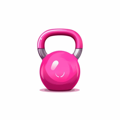 pink kettle bell, clipart