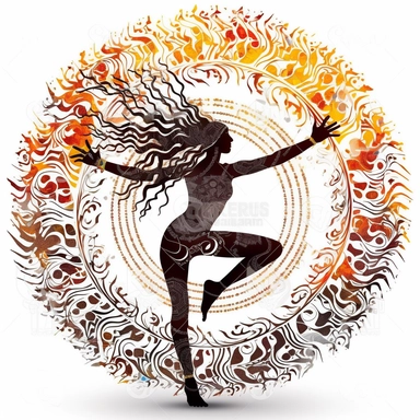 clipart of Shiva Nataraj, cosmic dance, symbolizing the cycle of creation and destruction, etsy-featured seller, hand-drawn, clean white background