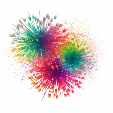 fireworks colorful clipart