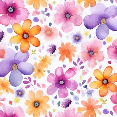 flowers, Watercolor, vector, white background, clipart, Seamless patterns, repeating patterns design, flat illustration,outlined , Vector, 4K, Art station, digital print, highly detailed clean, A detailed illustration a field,3D vector art, cute and quirky, fantasy art, watercolor effect, bokeh, Adobe Illustrator, hand-drawn, digital painting, low-poly, soft lighting, bird's-eye view, isometric style, retro aesthetic, focused on the character, 4K resolution,vector image, photorealistic masterpie