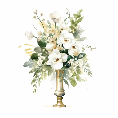 watercolour beautiful realistic white floral wedding flower spray on gold rectangle stand realistic elegant wedding floral display stand with white glitter wedding flowers ,build a family style clip art illustrated clip art graphics , PNG image,transparent background ,ultra highly detailed, 18k, sharp focus, bright photo with vibrant colours, digitally enhanced,photographic, enhanced graphics, png format, straight, sharp focus, bright lighting, intricate detailed png image ,high definition,300dp