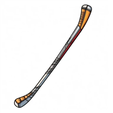 cartoon clipart of hockey stick, isolated on a white background, vector