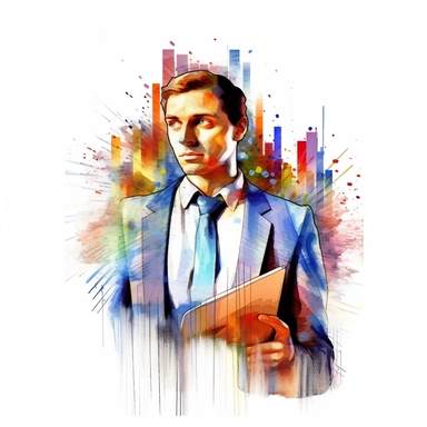 business data in the style of digital airbrushing, realistic yet stylized, digitally enhanced, clipart, 32k uhd, white background