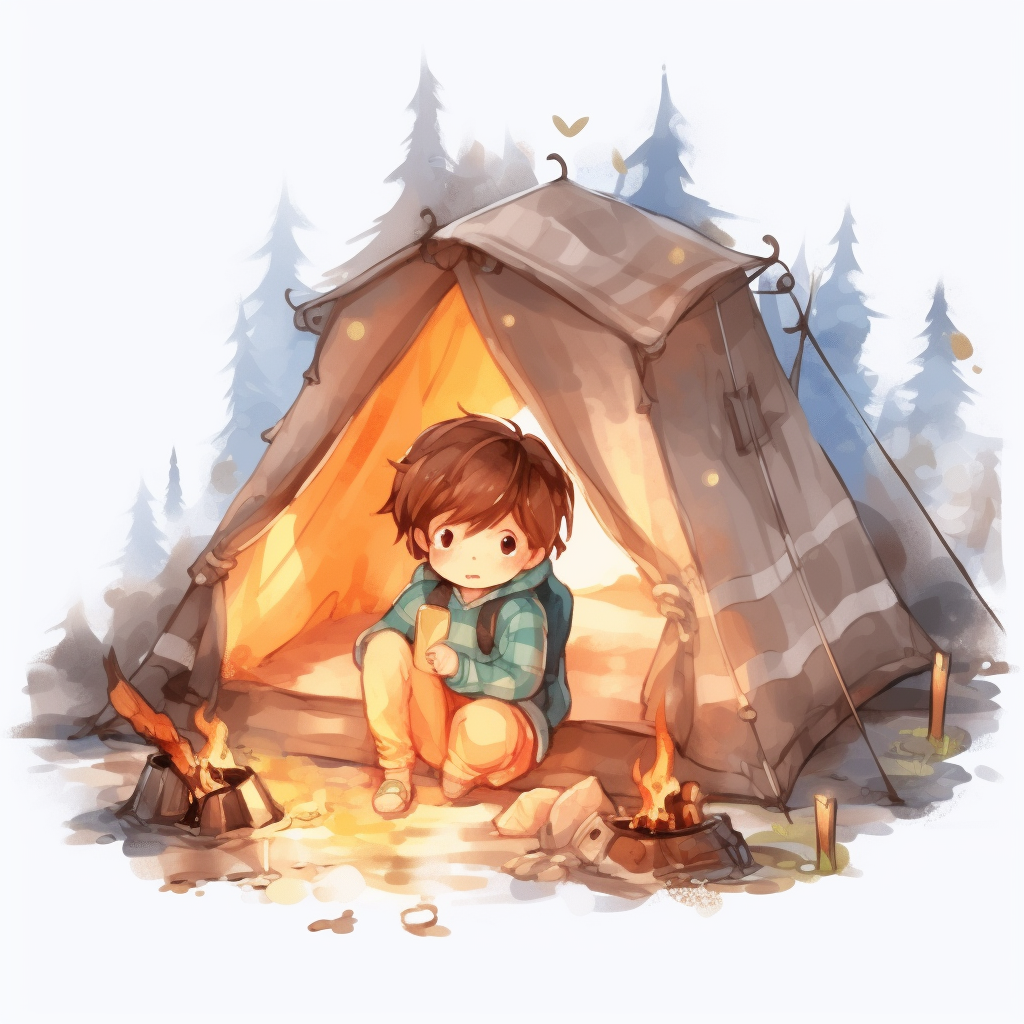 black camping cliparts