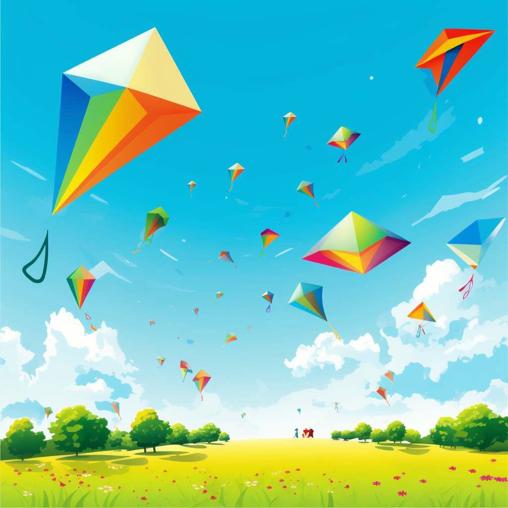 kite flying cliparts