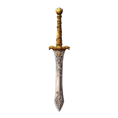 1 image of an ancient Greek sword, vintage style, white background, clipart