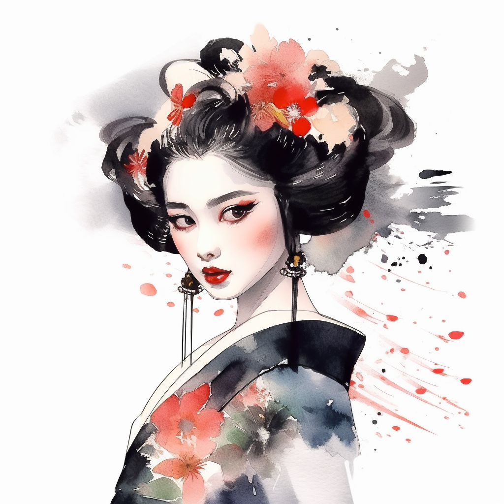 geisha cliparts