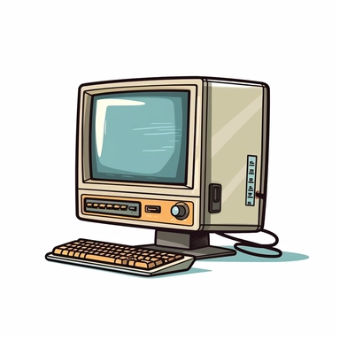 simple clip art of only a computer monitor